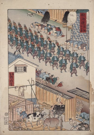 The Cow Shed at Takanawa by Gyosai Chikamaro